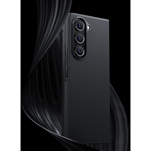 Galaxy Z Fold 5 Kılıf Magsafe Özellikli Karbon Fiber Benks Essential 600D Kevlar Kapak - Siyah