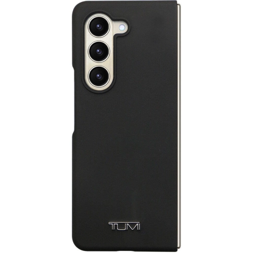 Samsung Galaxy Z Fold 5 Kılıf TUMI Liquid Silikon Metal Logo Dizayn Orjinal Lisanslı Kapak - Siyah