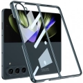Galaxy Z Fold 5 Kılıf Zore Full Camlı Kıpta Kapak - Şeffaf