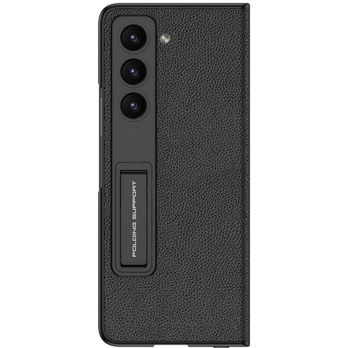 Galaxy Z Fold 5 Kılıf Zore Kalem Bölmeli Droga Kapak - Siyah