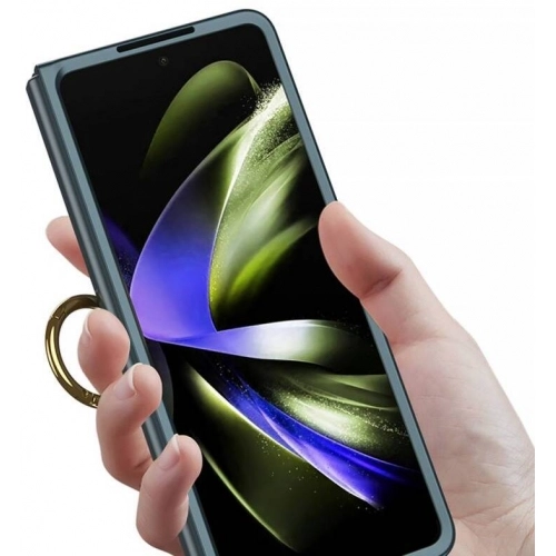 Galaxy Z Fold 5 Kılıf Zore Kıpta Yüzüklü Flip Sert Kapak