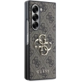 Samsung Galaxy Z Fold 6 Kılıf Guess Orjinal Lisanslı Leather Metal Logo Kapak - Pembe