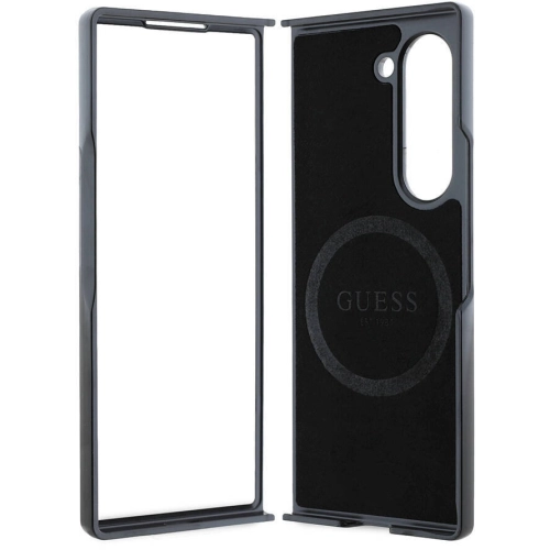 Samsung Galaxy Z Fold 6 Kılıf Guess Orjinal Lisanslı Love Guess Printing Kapak - Siyah