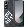 Samsung Galaxy Z Fold 6 Kılıf Guess Orjinal Lisanslı Love Guess Printing Kapak - Siyah