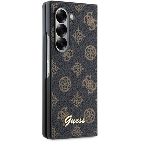 Samsung Galaxy Z Fold 6 Kılıf Guess Orjinal Lisanslı Peony Script Kapak - Siyah