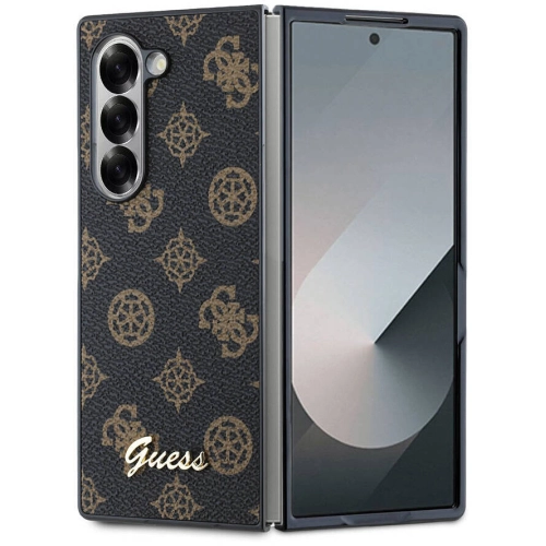 Samsung Galaxy Z Fold 6 Kılıf Guess Orjinal Lisanslı Peony Script Kapak - Siyah
