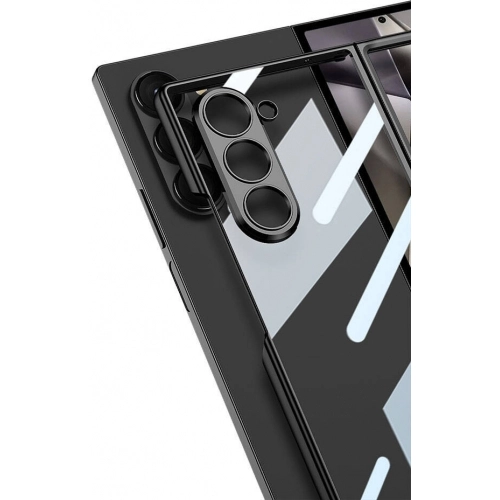 Galaxy Z Fold 6 Kılıf Zore Full Camlı Kıpta Kapak - Şeffaf