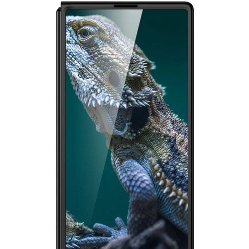 Galaxy Z Fold 6 Kılıf Zore Full Camlı Kıpta Kapak - Siyah