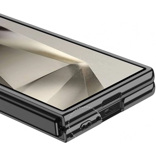 Galaxy Z Fold 6 Kılıf Zore Full Camlı Kıpta Kapak - Siyah