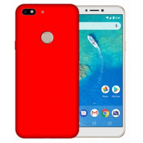 General Mobile GM 8 Go Kılıf İnce Soft Mat Renkli Esnek Silikon Kapak - Kırmızı