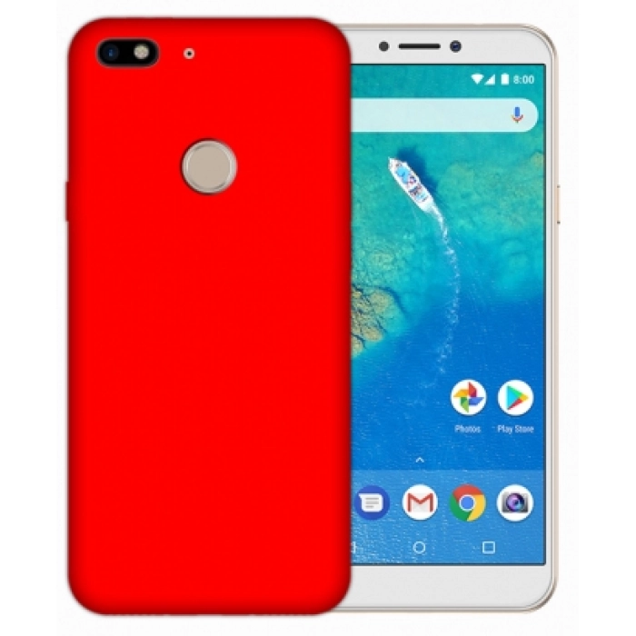 General Mobile GM 8 Go Kılıf İnce Soft Mat Renkli Esnek Silikon Kapak - Kırmızı