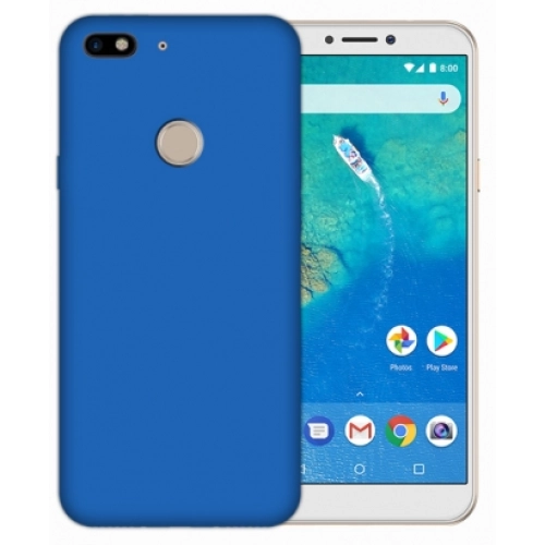 General Mobile GM 8 Go Kılıf İnce Soft Mat Renkli Esnek Silikon Kapak - Lacivert