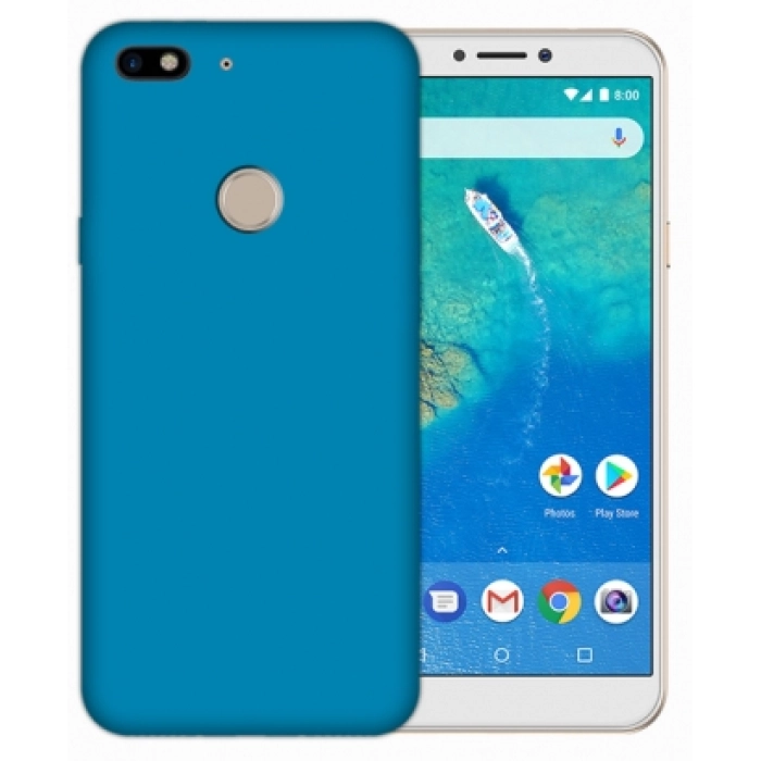 General Mobile GM 8 Go Kılıf İnce Soft Mat Renkli Esnek Silikon Kapak - Mavi