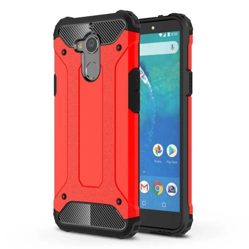 General Mobile GM 8 Kılıf Zırhlı Tank Crash Silikon Kapak - Kırmızı