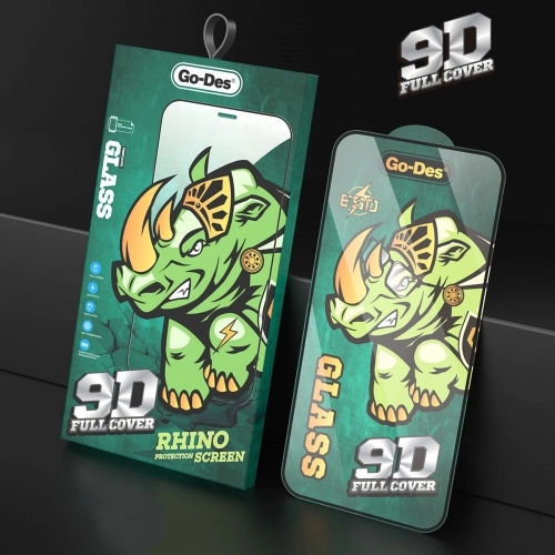 Go Des Apple iPhone 13 (6.1) Ekran Koruyucu 9D Full Cover Temperli Cam - Siyah