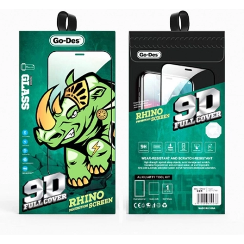 Go Des Apple iPhone 13 Pro (6.1) Ekran Koruyucu 9D Full Cover Temperli Cam - Siyah