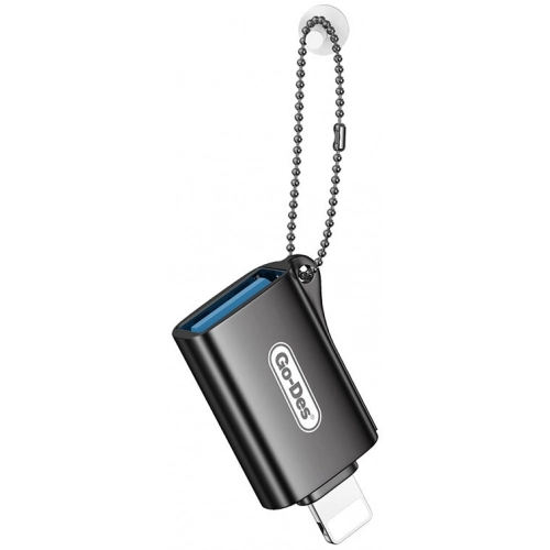 Go Des GD-CT066 USB-A to Lightning OTG Adaptör Çevirici - Siyah