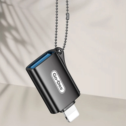 Go Des GD-CT066 USB-A to Lightning OTG Adaptör Çevirici - Siyah