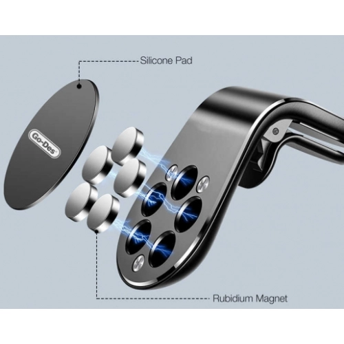 Go Des GD-HD633 Mıknatıslı Araç Telefon Tutucu - Siyah