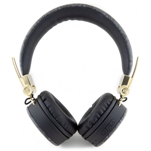 Guess Orjinal Lisanslı 4G Metal Logo PU Deri Ayarlanabilir Kulak Üstü Bluetooth Kulaklık - Kahve