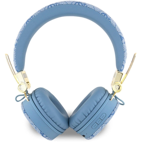 Guess Orjinal Lisanslı 4G Metal Logo PU Deri Ayarlanabilir Kulak Üstü Bluetooth Kulaklık - Pembe