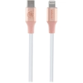 Guess Orjinal Lisanslı 4G ve Yazı Logolu Aydınlatmalı Kablo Ucu Hızlı Şarj Özellikli Type-C To Lightning PD Kablo 3A 1.5m - Pembe