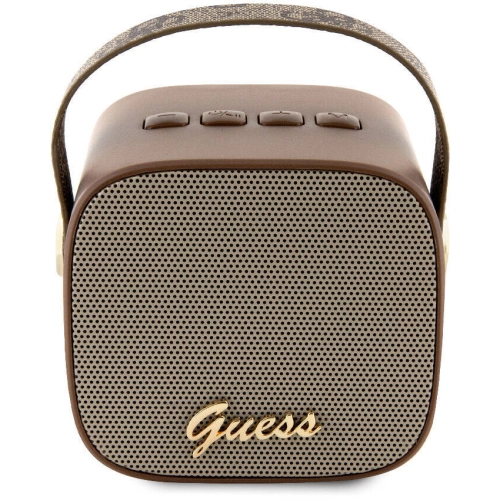 Guess Orjinal Lisanslı Askılı PU Deri Yazı Logolu 5W Bluetooth Speaker - Siyah