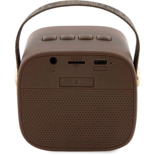 Guess Orjinal Lisanslı Askılı PU Deri Yazı Logolu 5W Bluetooth Speaker - Siyah