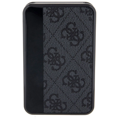 Guess Orjinal Lisanslı Dijital Led Göstergeli PU Deri 4G Desenli Metal Yazı Logolu Powerbank 10000mAh 18W - Kahverengi