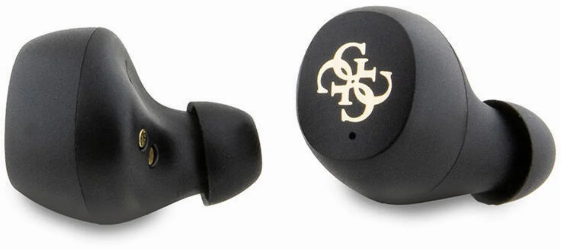Guess Orjinal Lisanslı Klasik Metal Yazı Logolu TWS Kulak İçi Bluetooth Kulaklık - Kahverengi