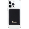 Guess Orjinal Lisanslı Magsafe Şarj Özellikli Metal Yazı Logolu Powerbank 3000mAh 5W - Siyah