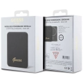 Guess Orjinal Lisanslı Magsafe Şarj Özellikli Metal Yazı Logolu Powerbank 3000mAh 5W - Siyah