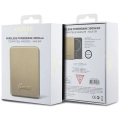 Guess Orjinal Lisanslı Magsafe Şarj Özellikli Metal Yazı Logolu Powerbank 3000mAh 5W - Gold