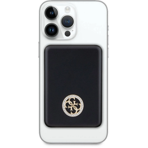 Guess Orjinal Lisanslı Magsafe Şarj Özellikli Taşlı 4G Logolu Powerbank 3000mAh 5W - Gold