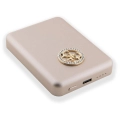 Guess Orjinal Lisanslı Magsafe Şarj Özellikli Taşlı 4G Logolu Powerbank 5000mAh 15W - Siyah