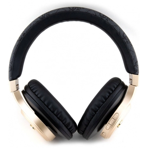 Guess Orjinal Lisanslı Script Gold Serisi Metal Yazı Logolu 4G Desenli Bluetooth Kulaklık - Kahve