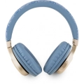 Guess Orjinal Lisanslı Script Gold Serisi Metal Yazı Logolu 4G Desenli Bluetooth Kulaklık - Mavi