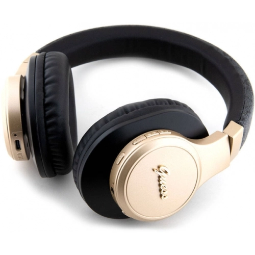 Guess Orjinal Lisanslı Script Gold Serisi Metal Yazı Logolu 4G Desenli Bluetooth Kulaklık - Pembe