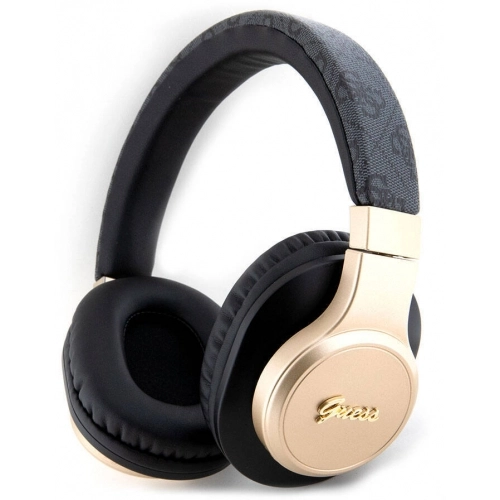 Guess Orjinal Lisanslı Script Gold Serisi Metal Yazı Logolu 4G Desenli Bluetooth Kulaklık - Pembe