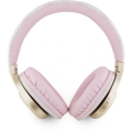 Guess Orjinal Lisanslı Script Gold Serisi Metal Yazı Logolu 4G Desenli Bluetooth Kulaklık - Pembe
