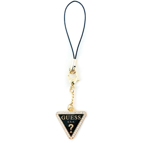 Guess Orjinal Lisanslı Taşlı Üçgen Logolu Telefon Askı İpi - Gold