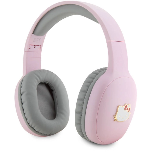 Hello Kitty Orjinal Lisanslı Ayarlanabilir Metal Kitty Logolu Oval Bluetooth 5.3 Kulaklık - Pembe