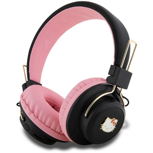 Hello Kitty Orjinal Lisanslı Ayarlanabilir Metal Kitty Logolu Yuvarlak Bluetooth 5.3 Kulaklık - Pembe