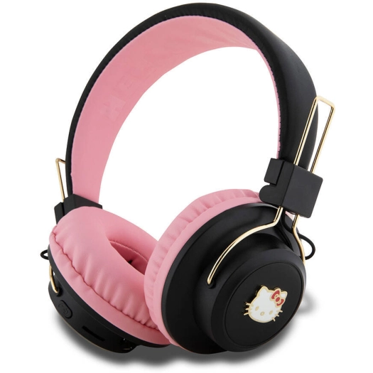 Hello Kitty Orjinal Lisanslı Ayarlanabilir Metal Kitty Logolu Yuvarlak Bluetooth 5.3 Kulaklık - Pembe