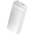 Hızlı Şarj Özellikli Led Göstergeli Zore B-05 Taşınabilir Powerbank 20000mAh - Beyaz