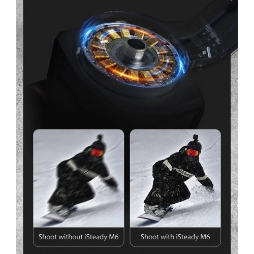 Hohem iSteady M6 3 Eksenli El Tipi AI Yapay Zeka Görüş Sensörlü Gimbal Stabilizatör - Siyah