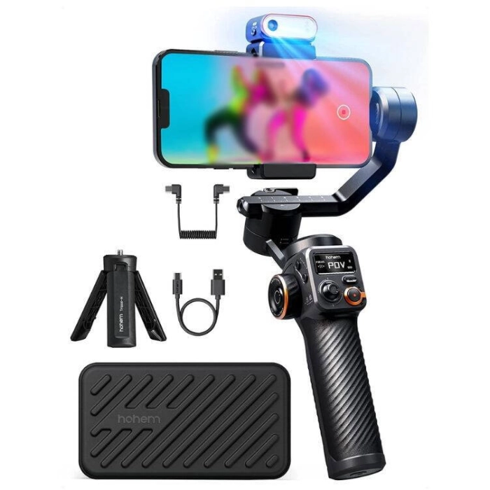 Hohem iSteady M6 3 Eksenli El Tipi AI Yapay Zeka Görüş Sensörlü Gimbal Stabilizatör - Siyah