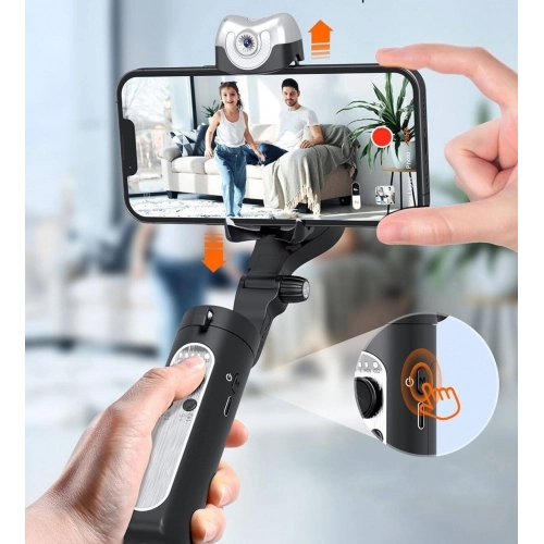 Hohem iSteady VS2 3 Eksenli El Tipi AI Yapay Zeka Görüş Sensörlü Gimbal Stabilizatör - Siyah