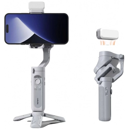 Hohem iSteady XE 3 Eksenli El Tipi Led Işıklandırma Aparatlı Gimbal Stabilizatör - Gri