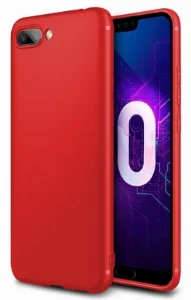 Honor 10 Kılıf İnce Mat Esnek Silikon - Kırmızı